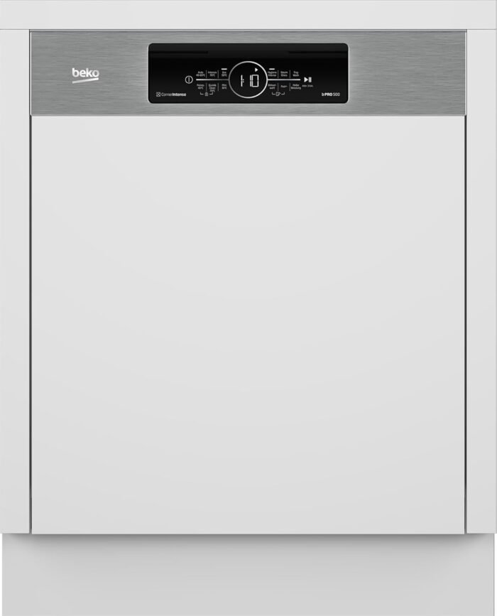 Beko BDDN38561XC bPRO 500 Unterbau-Geschirrspüler 60 cm, für 14 Maßgedecke, 3 Spülebenen, 5 Temperaturen, 8 Programme, CornerIntense, Hygiene-Programm, automatische Türöffnung,...