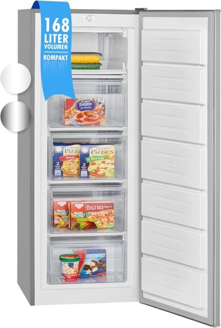 Bomann® Gefrierschrank | Tiefkühlschrank | Freezer | Nutzinhalt 168 Liter | wechselbarer Türanschlag | 4 Sterne Gefrierraum | GS 7340 weiß